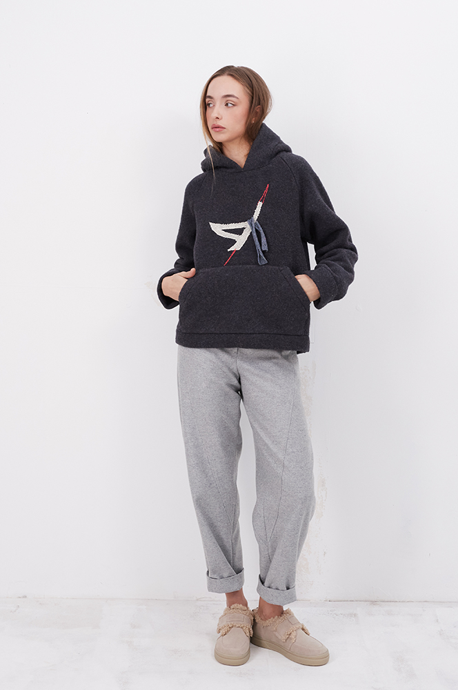 Худі вовна з лелекою (ХД 02)